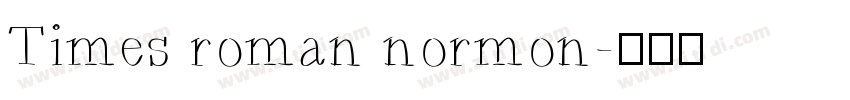 Times roman normon字体转换